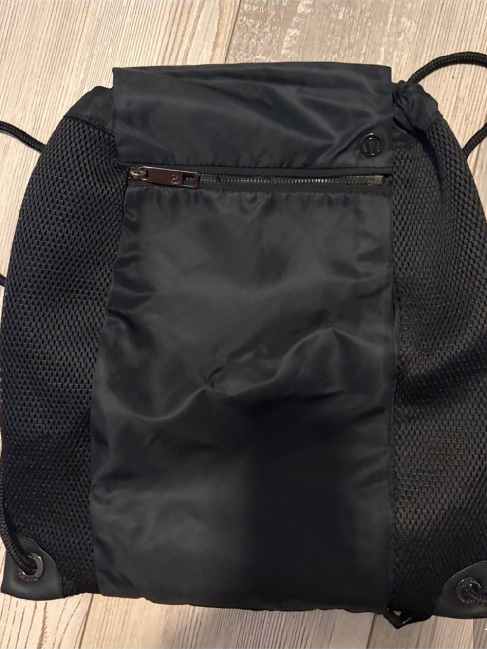 Lululemon Black Cinch Backpack New Lightweight